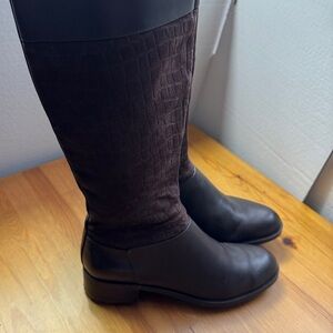 Easy spirit Leather black  riding boots size 6.5